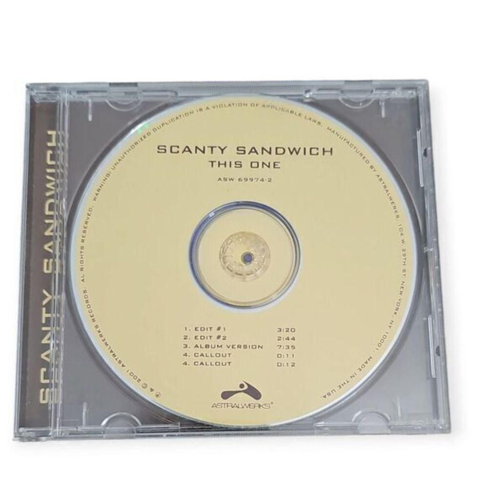 Scanty Sandwich –‎ This One [2001 Promotional CD Single]